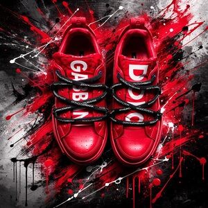Dolce & Gabbana Vibrant Red Men's Sneakers